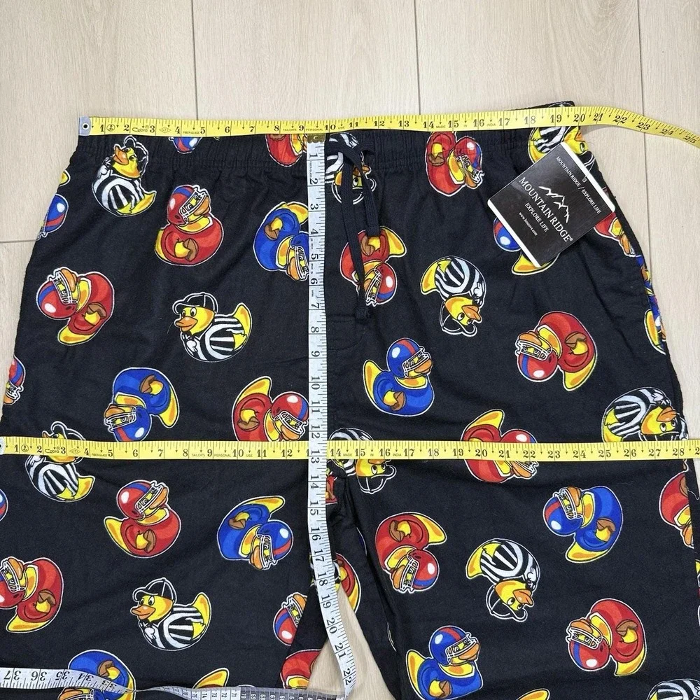 Mountain Ridge Men's Duck‎ Football Print Lounge Pants XXL Black Cotton NWT PJs